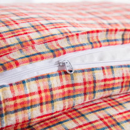 Ensemble de literie à carreaux confortables Ownkoti, 100% coton (3 pièces) - image 6