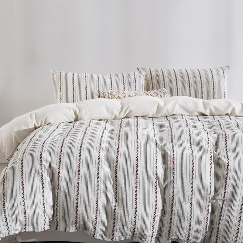 Ensemble de literie en coton brodé Ownkoti Fairycore (3 pièces) - Cal King - image 0