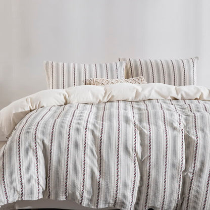 Ensemble de literie en coton brodé Ownkoti Fairycore (3 pièces) - Cal King - image 0