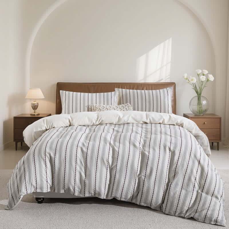 Ensemble de literie en coton brodé Ownkoti Fairycore (3 pièces) - image 1