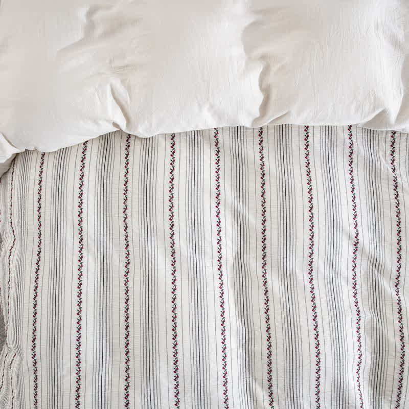 Ensemble de literie en coton brodé Ownkoti Fairycore (3 pièces) - image 4