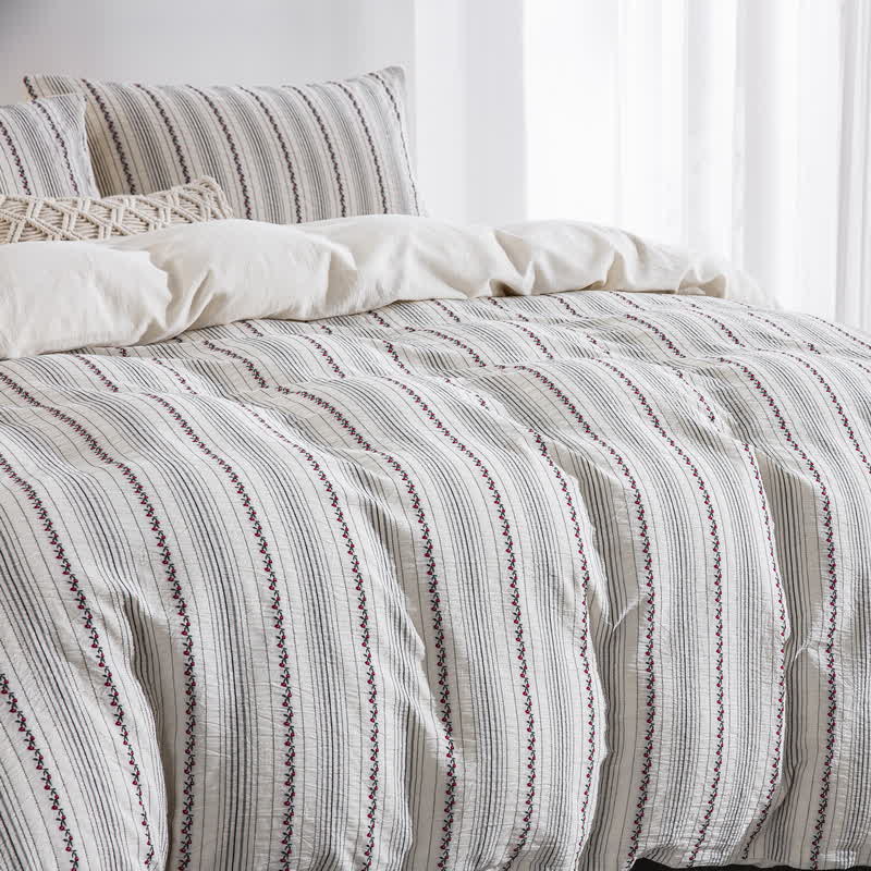 Ensemble de literie en coton brodé Ownkoti Fairycore (3 pièces) - image 2