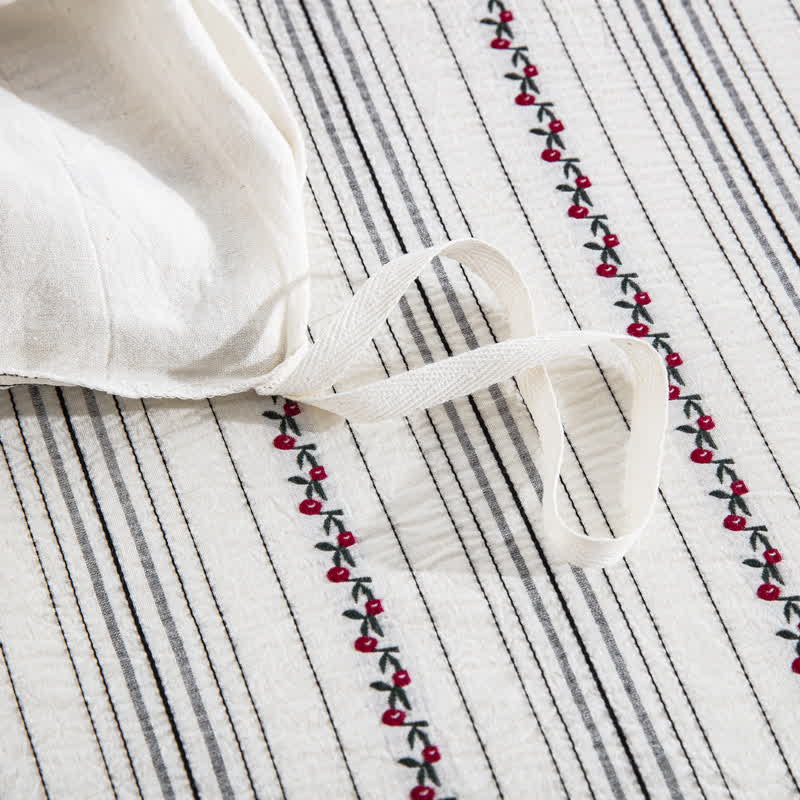 Ensemble de literie en coton brodé Ownkoti Fairycore (3 pièces) - image 5