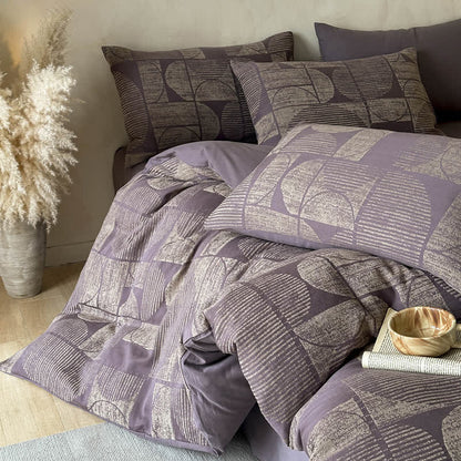 Ensemble de literie en coton brossé géométrique Ownkoti (4 pièces) - image 8