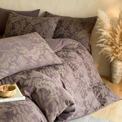 Ensemble de literie Ownkoti en coton brossé à motif botanique (4 pièces) - image 13