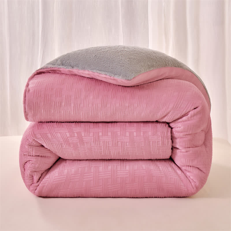 Couverture en sherpa à texture gaufrée et peluche Ownkoti - image 13