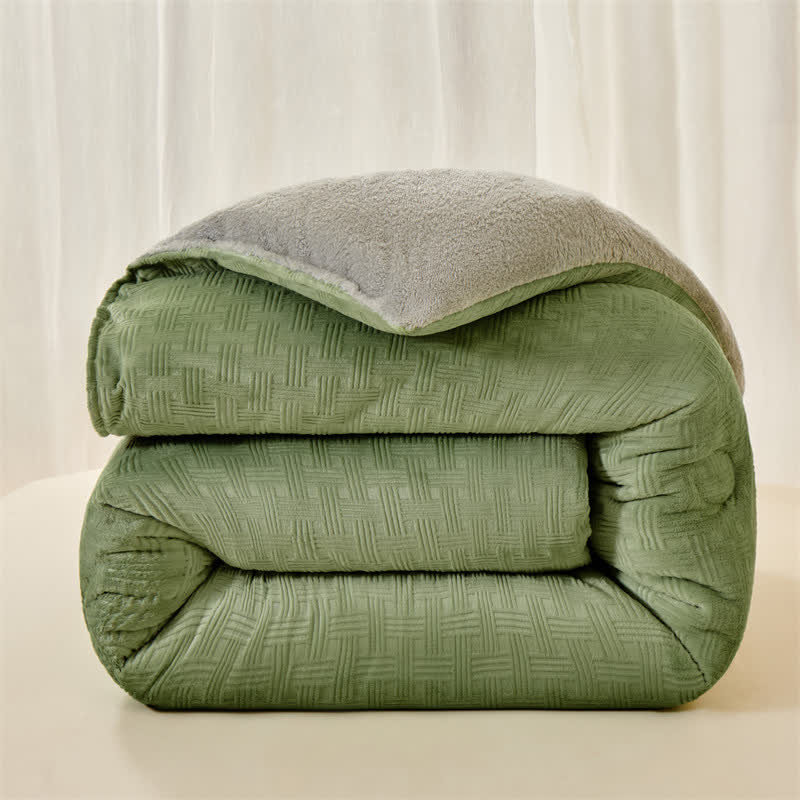 Couverture en sherpa à texture gaufrée et peluche Ownkoti - image 11