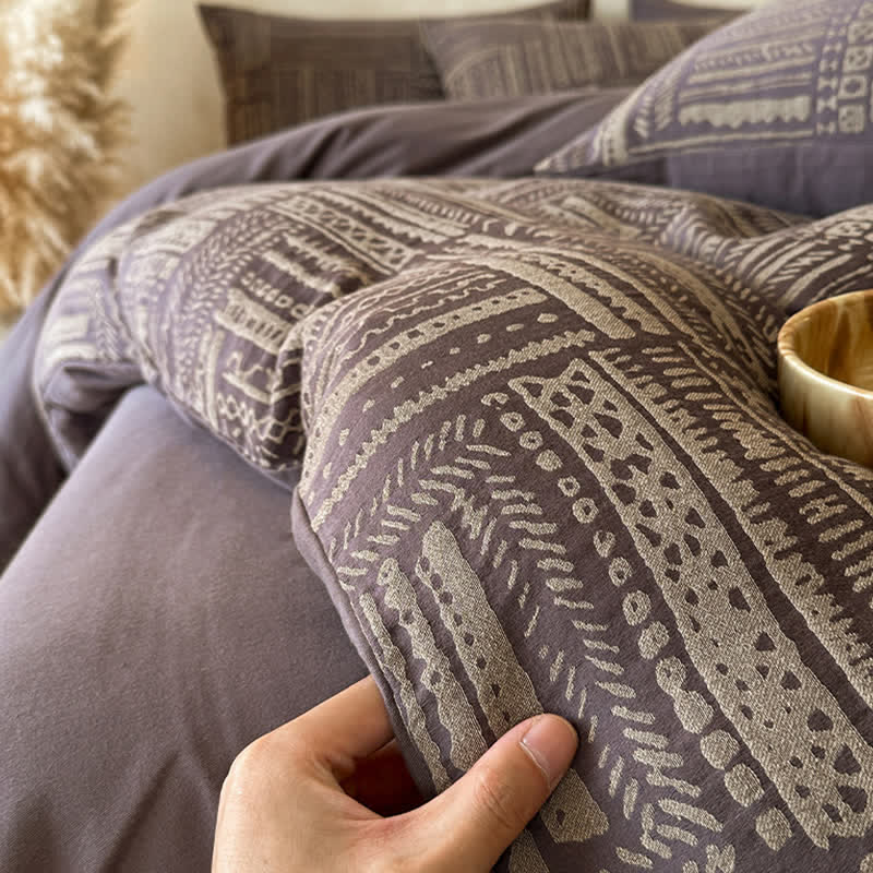 Ensemble 4 pièces Ownkoti Bohemian Tribal en coton brossé - image 7