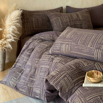 Ensemble 4 pièces Ownkoti Bohemian Tribal en coton brossé - image 0