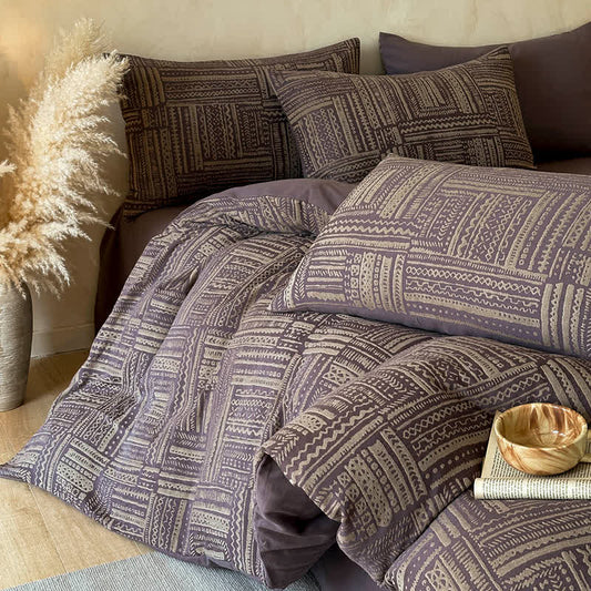 Ensemble 4 pièces Ownkoti Bohemian Tribal en coton brossé - image 0