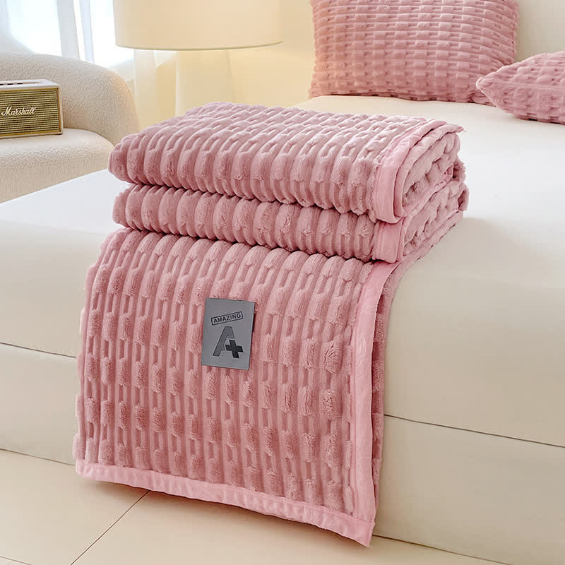 Couverture polaire minimaliste Ownkoti, couleur unie, avec texture - image 5