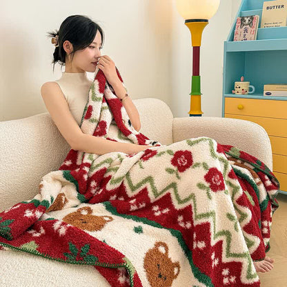 Couverture festive et douillette Ownkoti avec de jolis motifs d'animaux - 200 cm x 230 cm - image 1