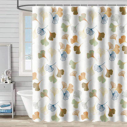 Rideau de douche élégant à motif de feuille de ginkgo - E - 230 cm x 180 cm - image 8