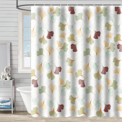 Rideau de douche élégant à motif de feuille de ginkgo - je - 230 cm x 180 cm - image 16