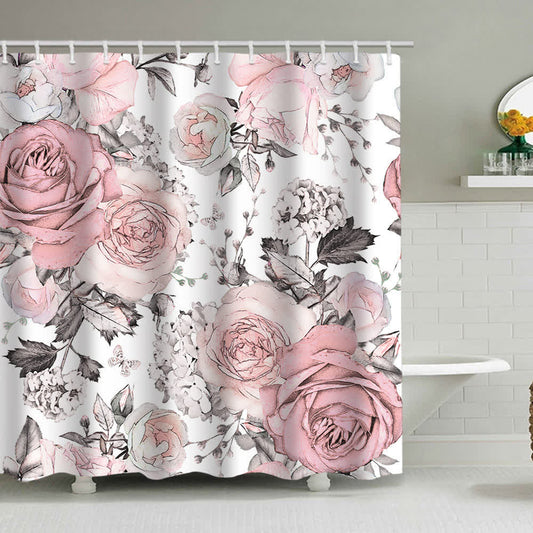 Rideau de douche luxueux à motif floral - UN - 180 cm x 230 cm - image 0