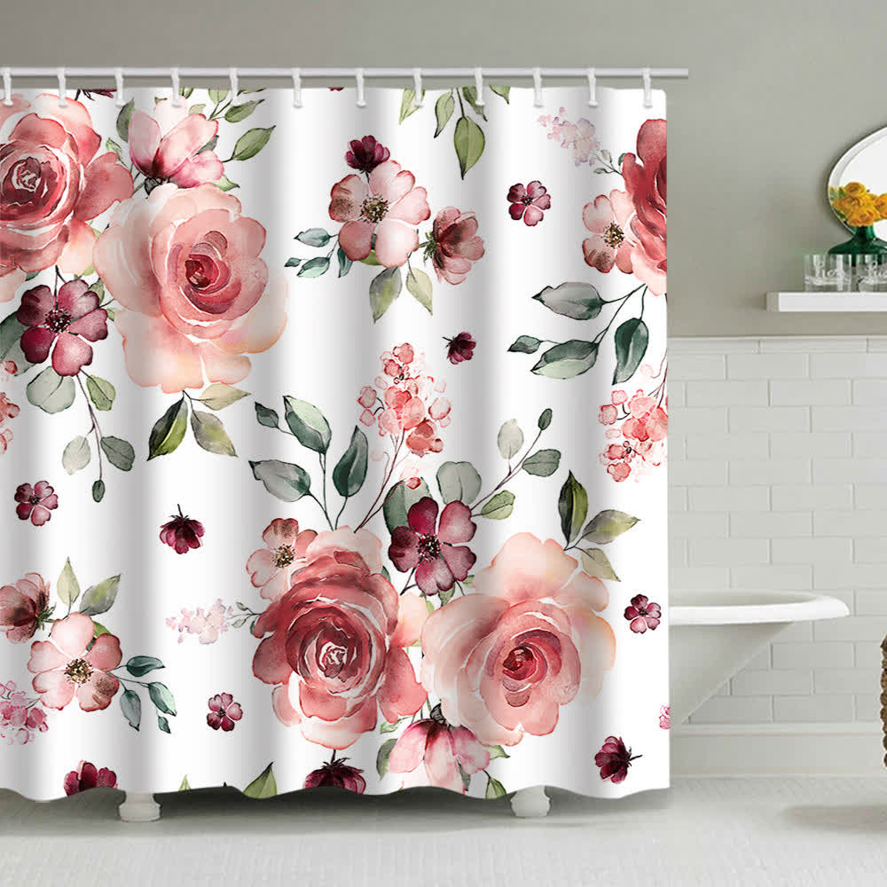 Rideau de douche luxueux à motif floral - D - 180 cm x 230 cm - image 3