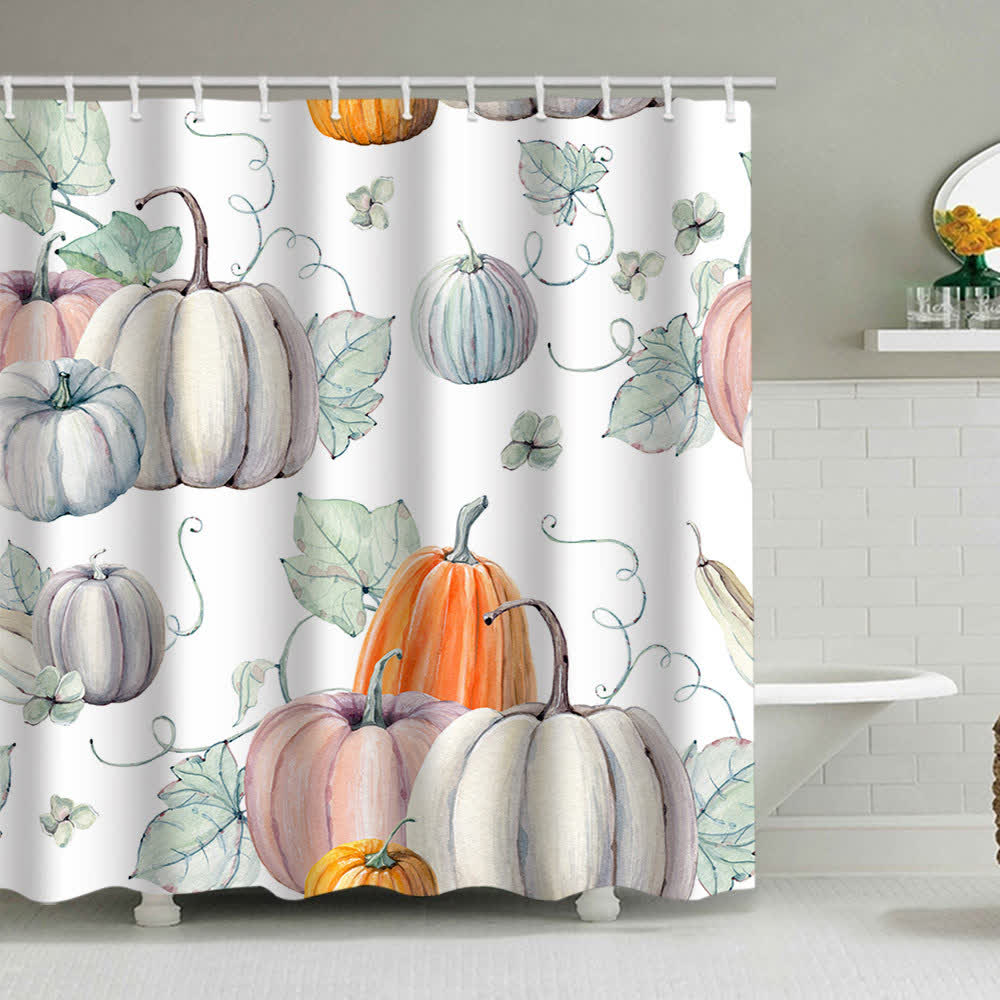 Rideau de douche à motif de citrouilles récoltées - C - 180 cm x 200 cm - image 6
