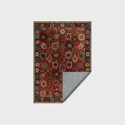 Tapis rectangulaire persan vintage lavable Ownkoti - image 4