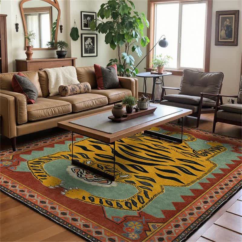 Tapis rectangulaire pliable Ownkoti Tigre du Tibet - 243 cm x 304 cm - image 0