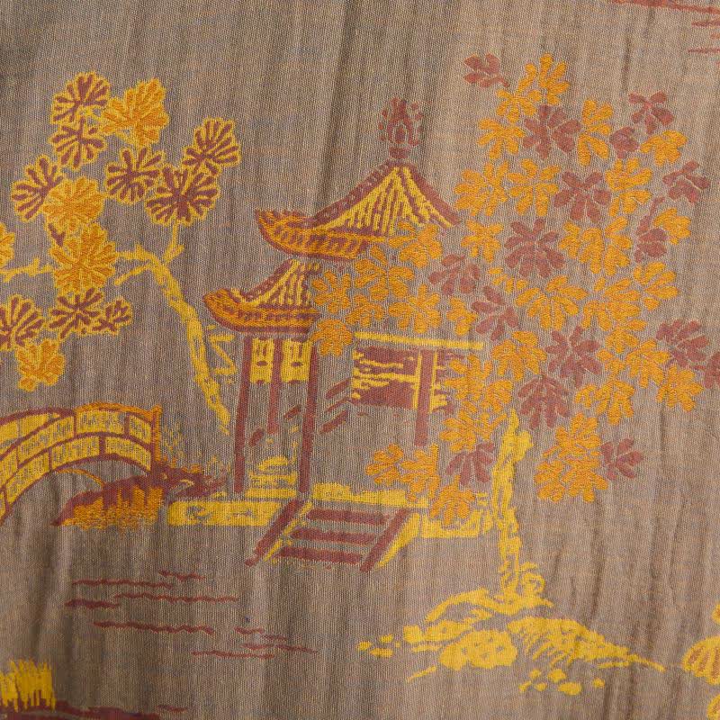 Kimono en gaze de coton à motif jacquard paysage - image 3