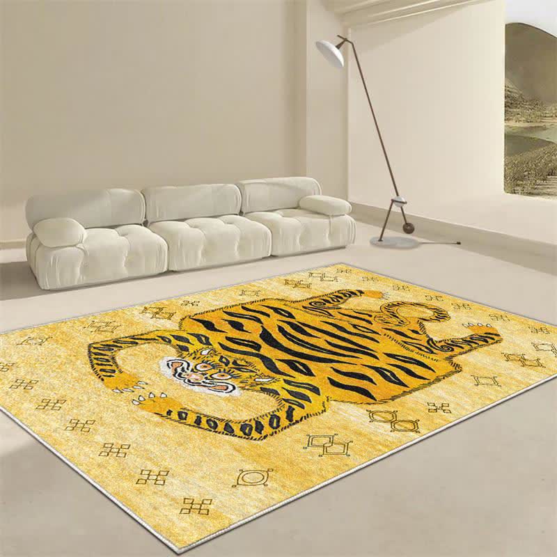 Tapis rectangulaire ethnique tibétain Ownkoti à motif tigre - image 3