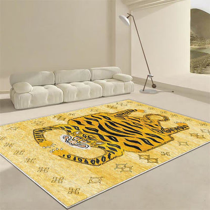 Tapis rectangulaire ethnique tibétain Ownkoti à motif tigre - image 3