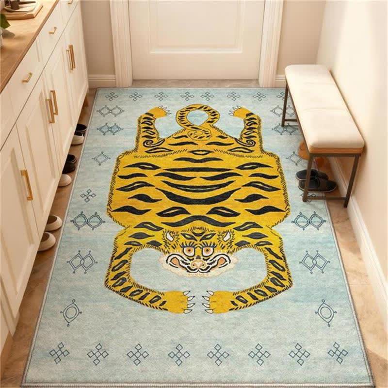 Tapis rectangulaire ethnique tibétain Ownkoti à motif tigre - image 14