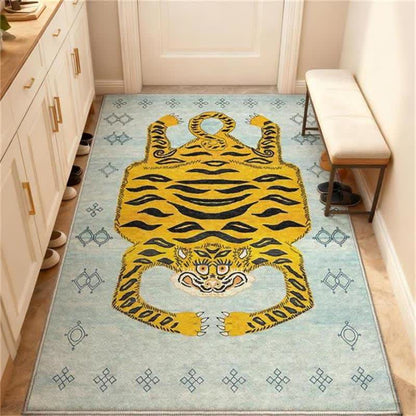 Tapis rectangulaire ethnique tibétain Ownkoti à motif tigre - image 14