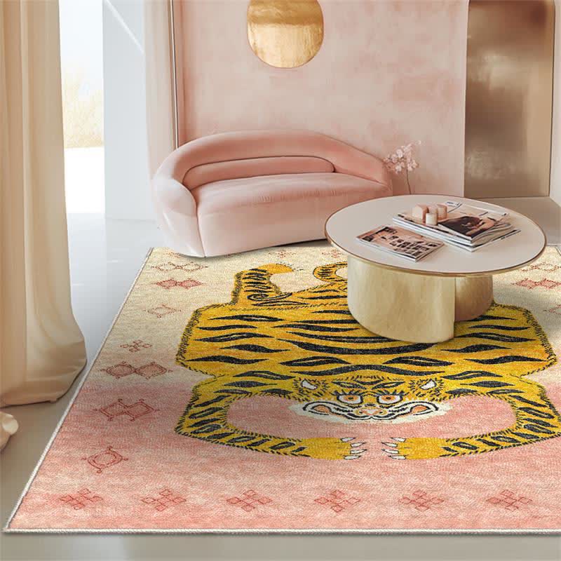 Tapis rectangulaire ethnique tibétain Ownkoti à motif tigre - image 20