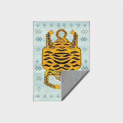 Tapis rectangulaire ethnique tibétain Ownkoti à motif tigre - image 17