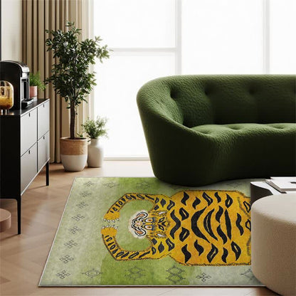 Tapis rectangulaire ethnique tibétain Ownkoti à motif tigre - image 9