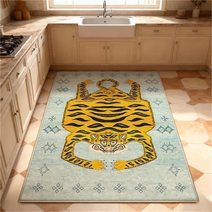 Tapis rectangulaire ethnique tibétain Ownkoti à motif tigre - image 15