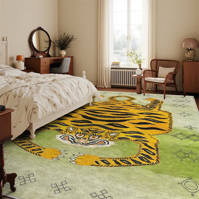 Tapis rectangulaire ethnique tibétain Ownkoti à motif tigre - image 8
