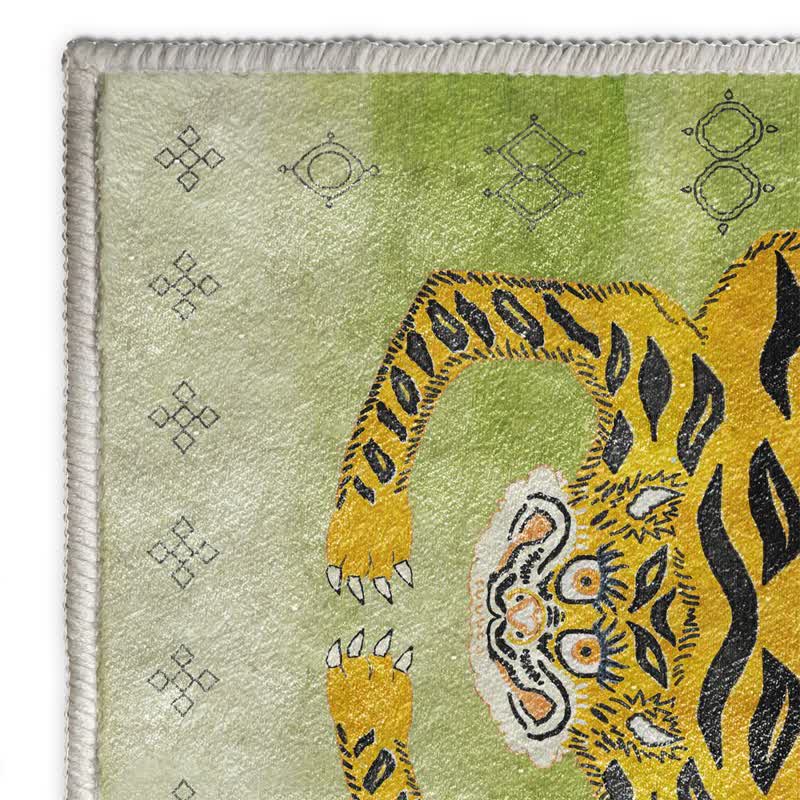 Tapis rectangulaire ethnique tibétain Ownkoti à motif tigre - image 10