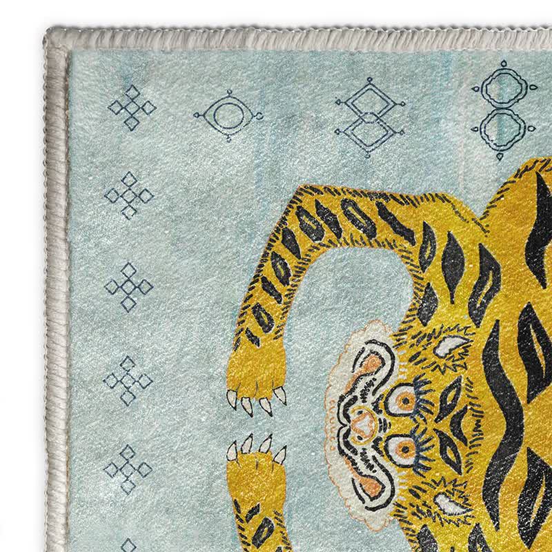 Tapis rectangulaire ethnique tibétain Ownkoti à motif tigre - image 16