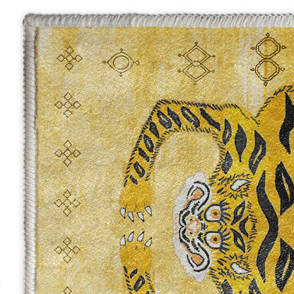 Tapis rectangulaire ethnique tibétain Ownkoti à motif tigre - image 4