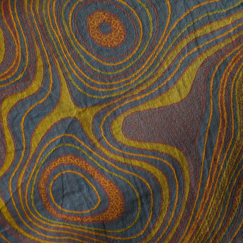 Peignoir kimono en coton à motif abstrait artistique - image 8