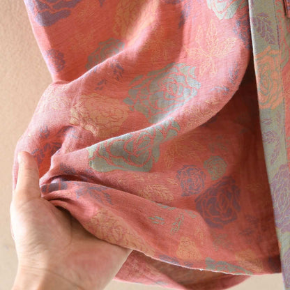 Peignoir romantique de style kimono en gaze de coton à motif de roses - image 10
