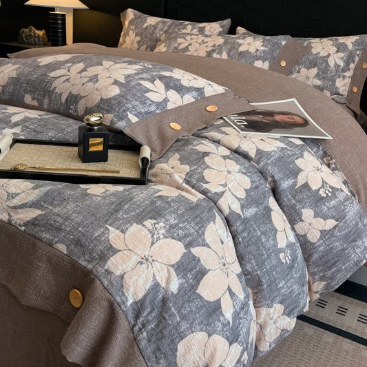 Ensemble de literie Lily Linen Button (4 pièces) - 220 cm x 240 cm - image 0