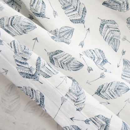 Peignoir kimono en coton à motif de flèches et de feuilles - image 12