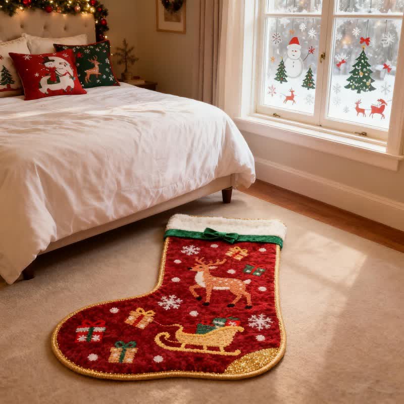 Tapis en forme de chaussette de Noël - image 1