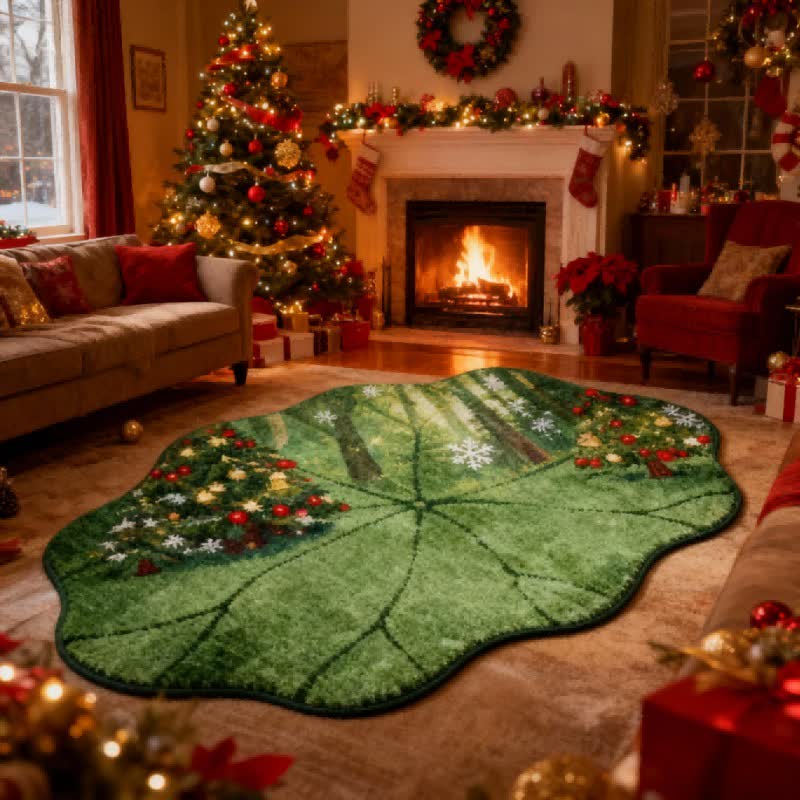 Tapis de sapin de Noël en forme de feuille de lotus - image 2