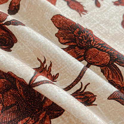 Couvre-lit en coton brossé à motif de roses - image 2