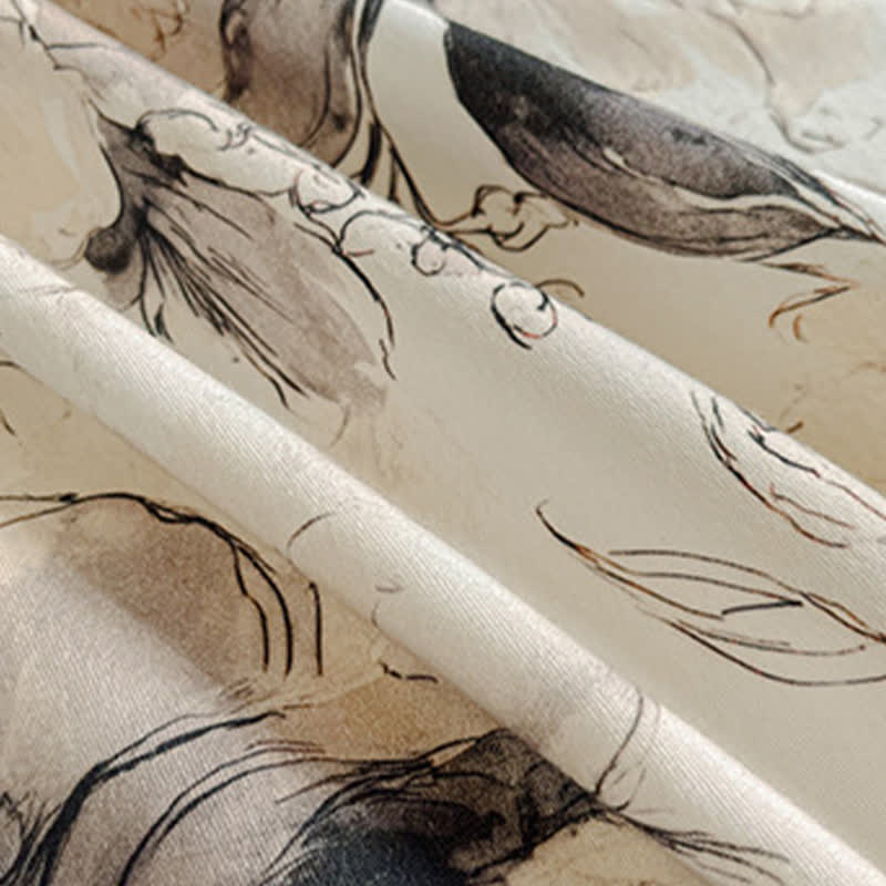 Couvre-lit élégant en coton brossé à motif pivoine - image 3