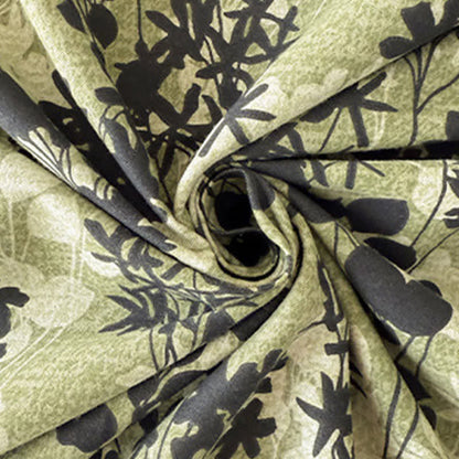 Drap de lit vintage en coton brossé à motif de feuilles - image 2