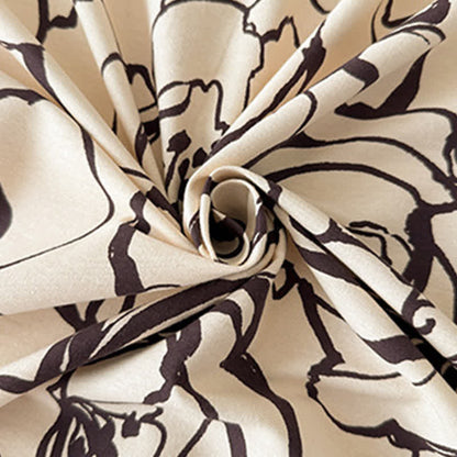 Couvre-lit en coton brossé à motif floral abstrait - image 2