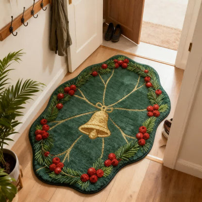 Tapis de Noël en forme de feuille de lotus - 90 cm x 140 cm - image 0