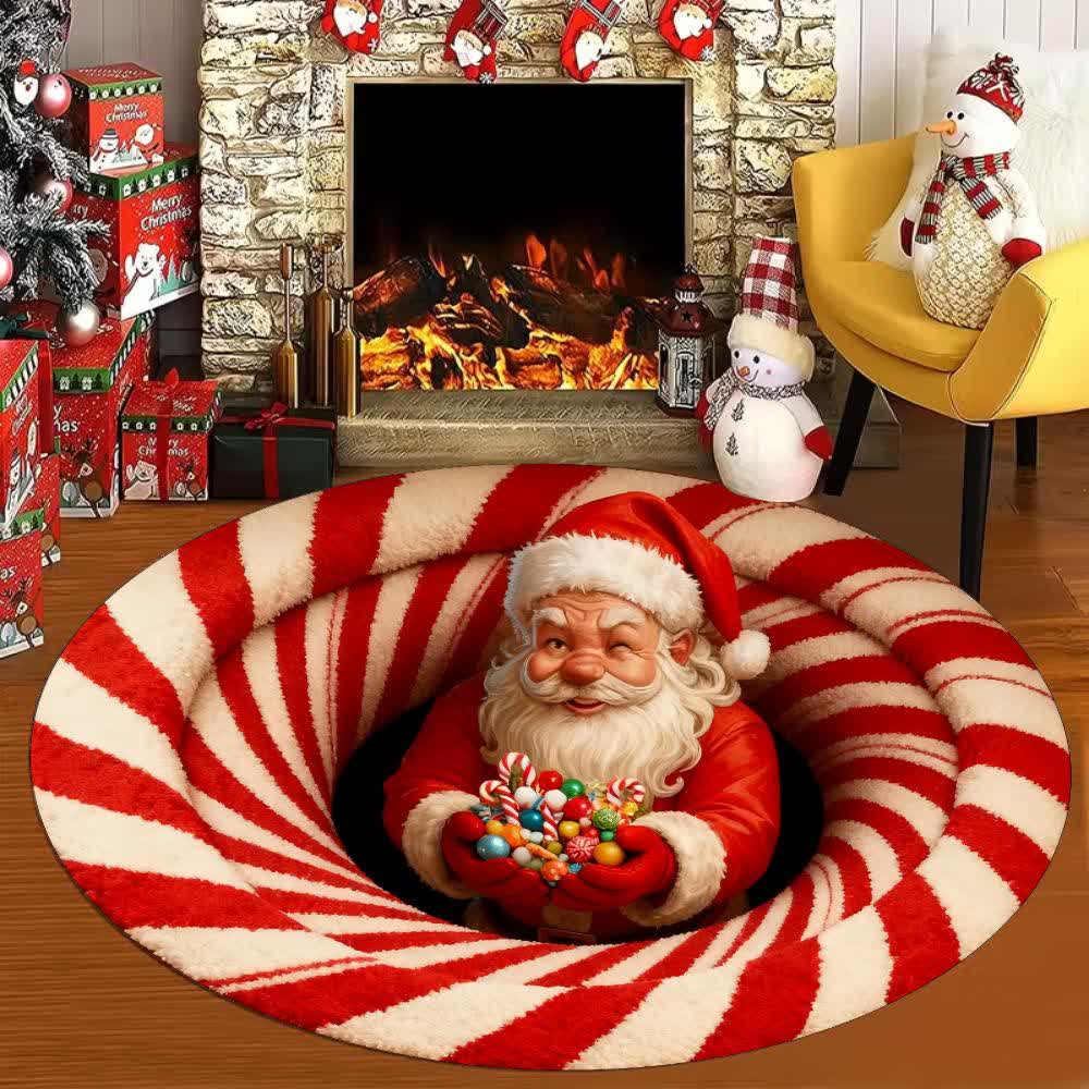 Tapis de Noël avec effet 3D et motif du Père Noël - E - 160 cm - image 4