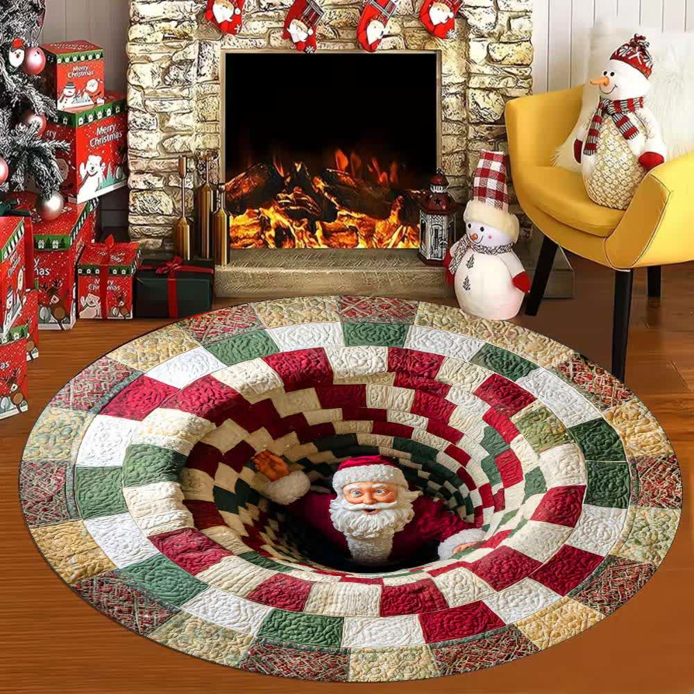 Tapis de Noël avec effet 3D et motif du Père Noël - D - 160 cm - image 3