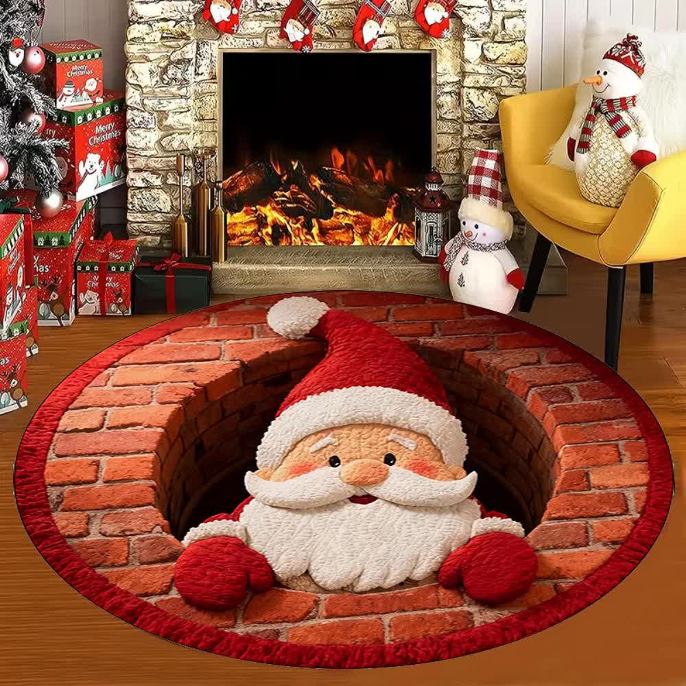 Tapis de Noël avec effet 3D et motif du Père Noël - G - 160 cm - image 6